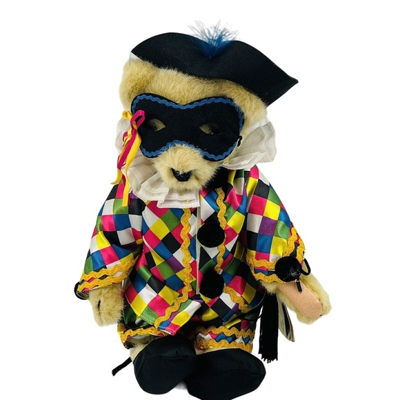 Bal Masque Fuzzy Vanderbear Plush Bear 12"‎ Legendary Party Collection NABCO - Picture 1 of 5